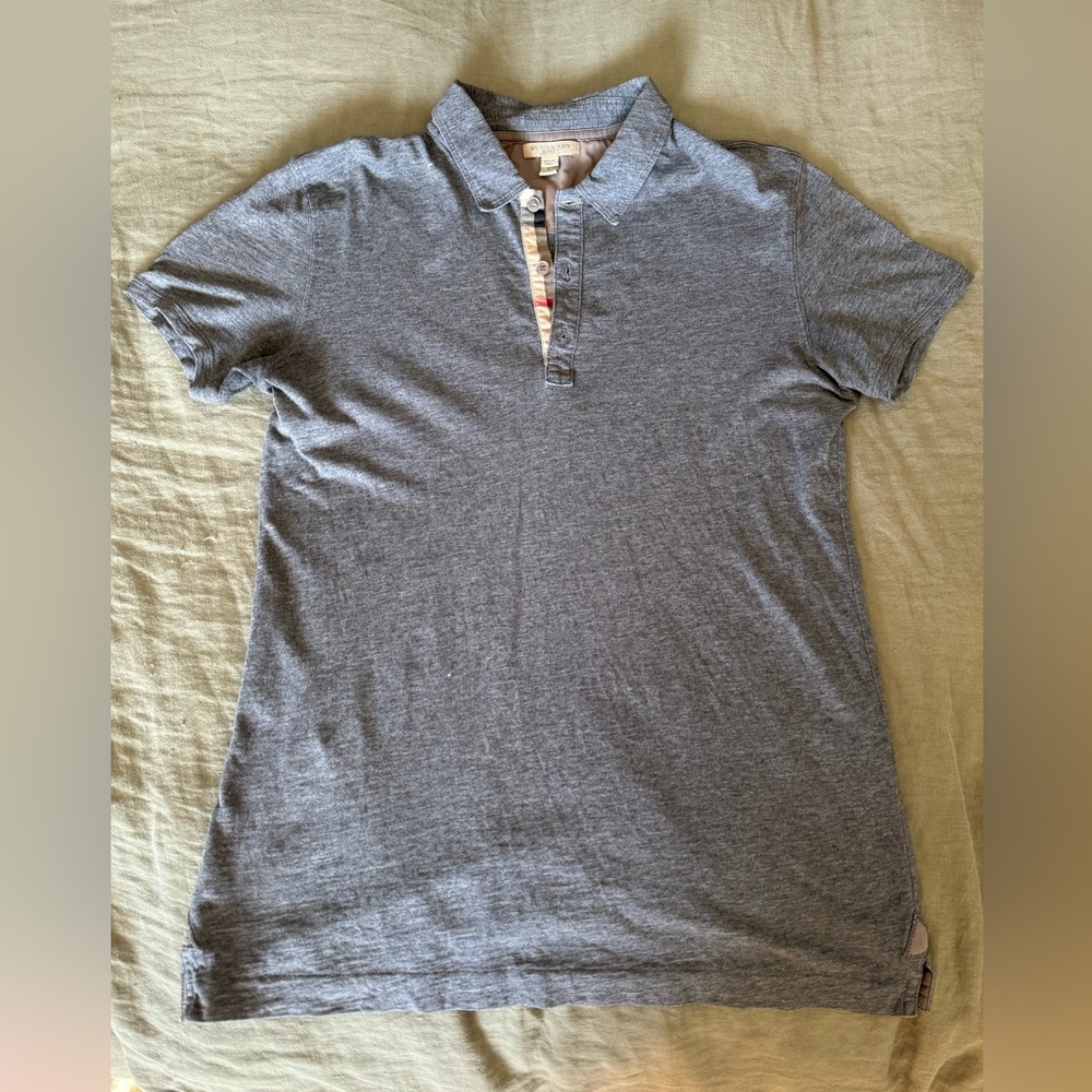 Burberry Brit - Gray Polo - Size Small - 100% Cotton